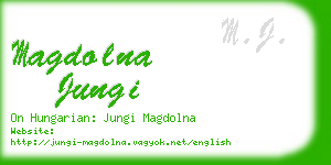 magdolna jungi business card